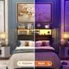 Aheaplus Storage Headboard with Led Lights & Charging Station - 4 of 4