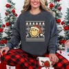 S.W.Smiley Ugly Christmas Sweater Distressed - Women's Garment Dyed Graphic Sweatshirt - 3 of 4