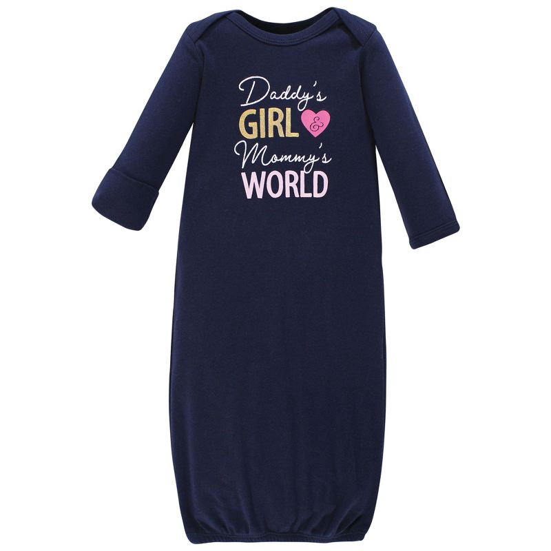 Hudson Baby Infant Girl Cotton Gowns, Love At First Sight, 4 of 7