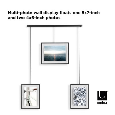 Classic Black Wall-Mounted Picture Frame Set of 3