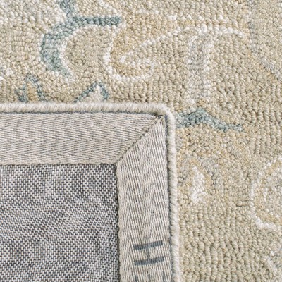 Handmade Gray Wool Tufted Rectangular Rug 5x8 Feet