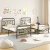 Tangkula Full/King/Queen/Twin Metal Bed Frame Platform Bed with Diamond Accented Headboard & Footboard Black - 4 of 4