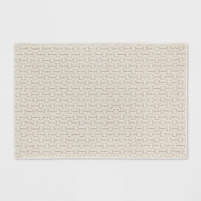 Solid Off-White Bath Mat | Stain-Resistant | Ruggable