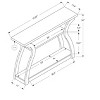 Monarch Specialties Accent Table Console Entryway Narrow Sofa Living Room Bedroom Black Laminate Contemporary Modern - 4 of 4