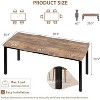 71"/79" Extra-Large Dining Table for 6-8, Rectangular Minimalist Table with Wave Edge, Thick MDF Top & Metal Frame, Waterproof, Versatile Use - 2 of 4
