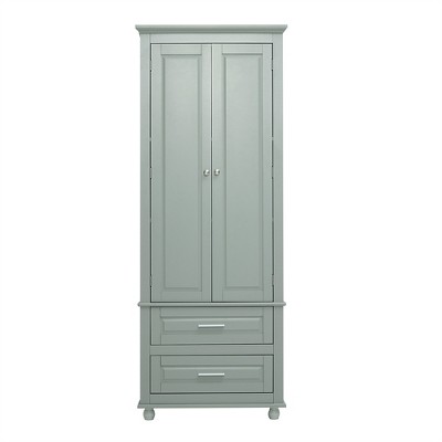 OUTSUPPLY Tall 2-Drawer Storage Cabinet with Adjustable Shelf for Bathroom, Office & Kitchen, Anti-Tip Safety
