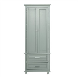 OUTSUPPLY Tall 2-Drawer Storage Cabinet with Adjustable Shelf for Bathroom, Office & Kitchen, Anti-Tip Safety - 1 of 4