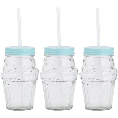16 oz Plastic Mason Jars with Lids and Straws 6 x 3 inch Refillable Plastic  Juice Drinking Jars Bottles with Straws for Party - AliExpress