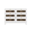 NicBex Rustic Farmhouse 6-Drawer Wooden Dresser Metal Handles, Spacious Storage for Bedroom, Sturdy & Scratch-Resistant - 3 of 4
