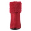 Allegra K Women's Side Zipper Cute Round Toe Faux Fur Chunky Heel Ankle Boots - 2 of 4