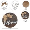 TX USA Corporation DQ DQ HOME DECOR Reversible Welcome Sign for Front Door Decor, Rustic Wooden Door Hangers for Front Porch Decor - 2 of 4
