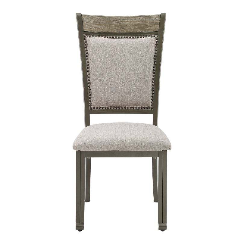Angelo Nailhead Trim Fabric Side Chair Pewter - Powell, 3 of 11