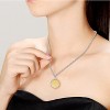 Guili Eternal Harmony Two-Tone Circle Pendant Necklace – Timeless and Versatile Jewelry for a Sophisticated, Classic Look, Perfect for Any Occasion - 3 of 3