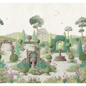Laura Ashley Naunton Folly Fern Green Mural - 1 of 3