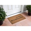 HomeRoots 18" X 30" Brown and Black Coir Go Away We Are Hibernating Outdoor Door Mat - 2 of 4