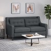 NicBex 65 Inch Loveseat Sofa with Tufted Button Back Cushions Mid-Century Comfy 2 Seater Couch Sofa for Living Room,Apartment - 4 of 4