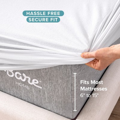 Twin XL White Waterproof Cotton Terry Mattress Protector