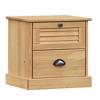 vidaXL VIGO Bedside Cabinet 16.5"x13.8"x16.5" Solid Wood Pine, With 1 Drawer - 2 of 4