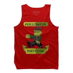 Men's Design By Humans Happy Halloween gift for kid cute Frankenstein By thientd87 Tank Top - 1 of 3