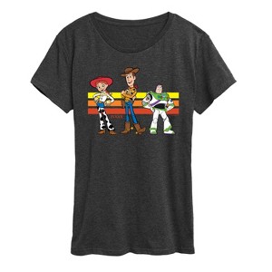 Women's - Toy Story - Buzz, Woody, And Jessie Short Sleeve Graphic T-Shirt - 1 of 4