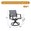 Sapphtopaz Patio Dining Chairs Set of 2 Classic Swivel Outdoor Dining Chairs with Aluminum Frame for Garden, Patio - 2 of 4