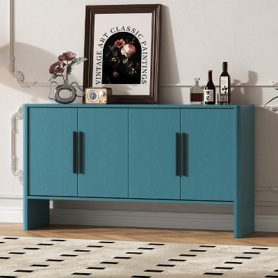 KTMBDW Buffet Storage Cabinet with 4 Door, 59" W Coffee Bar Cabinet, Kitchen Buffet Sideboard for Living Room, Kitchen