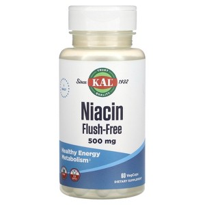KAL Niacin, Flush-Free, 60 VegCaps - 1 of 2