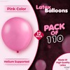 KatchOn, Light Pink Balloons for Valentines Decorations - 12 Inch, Pack of 110 |Galentines Balloons, Valentines Decorations - 4 of 4