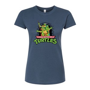 Women's - Teenage Mutant Ninja Turtles - Logo Character Group Fitted Graphic T-Shirt - 1 of 3