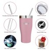 Healthy Human Stainless Steel Tumbler with Straw & Lid |(32oz, Petal Pink) - 2 of 4