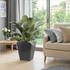 18" Outdoor Flower Plant Pots, Outsunny Tall Planters with Drainage Hole, Indoor Planters for Porch, Front Door, Entryway, Patio and Deck Black - 4 of 4