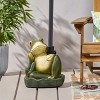 Okak Novetly Umbrella Stand with Frog Decoration, Patio Umbrella Base with Adjustable Knob, Outdoor Umbrella Stand for Garden, Green - 3 of 4