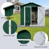 KWPZQEB Outdoor Storage Sheds, Metal Garden Tool Shed with Slooping Roof & Lockable Doors, Weather-Resistant Metal Tool Shed for Backyard, Poolside - 4 of 4