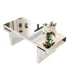Grungis Sliver Round Coffee Table with Starburst Mirror Mosaic Design,Modern Center Table for Livng Room - 3 of 4