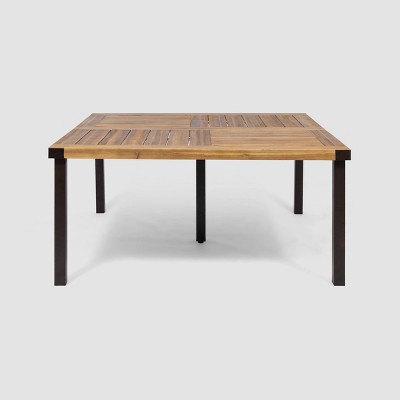 Lankershim Square Acacia Wood 64" Dining Table - Teak - Christopher Knight Home