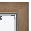 DesignOvation Museum Rectangle Wood Document Frame, 8.5x11, Rustic Brown - 4 of 4
