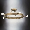 Urban Ambiance Luxury Modern Farmhouse Indoor Ceiling Light,  7-1/2''H x 22-1/2"W x 22-1/2''D,  Aged Bronze Finish, UHP4481 - 3 of 4