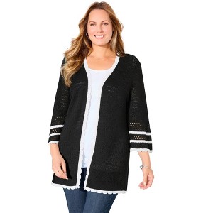 Catherines Bell Sleeve Open-Front Cardigan - 1 of 2