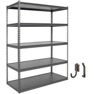 Atlas Shelving 5-Tier 48"x24"x72" 3250lbs Steel Boltless Shelving with Laminate Deck Hammetone: Adjustable Rust-Resistant Storage Racks - 1 of 4