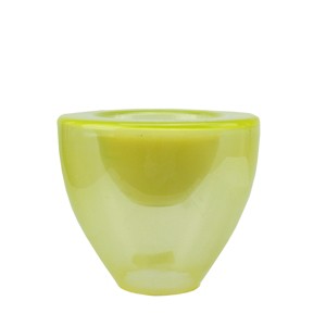 Northlight 6" Lime Green Torchiere Shaped Glass Votive Candle Holder with Wax Candle - 1 of 2