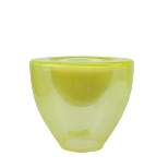 Northlight 6" Lime Green Torchiere Shaped Glass Votive Candle Holder with Wax Candle