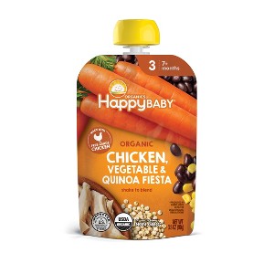 Happy Baby® Organics Savory Blends Stage 3 Baby Food Puree, Free-Range Chicken - 3.5oz - 1 of 4