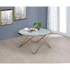 NicBex Farmhouse 34 Inch Round Coffee Table with Frosted/Black Glass Tabletop for Living Room,Dining Room,Bedroom - 2 of 4
