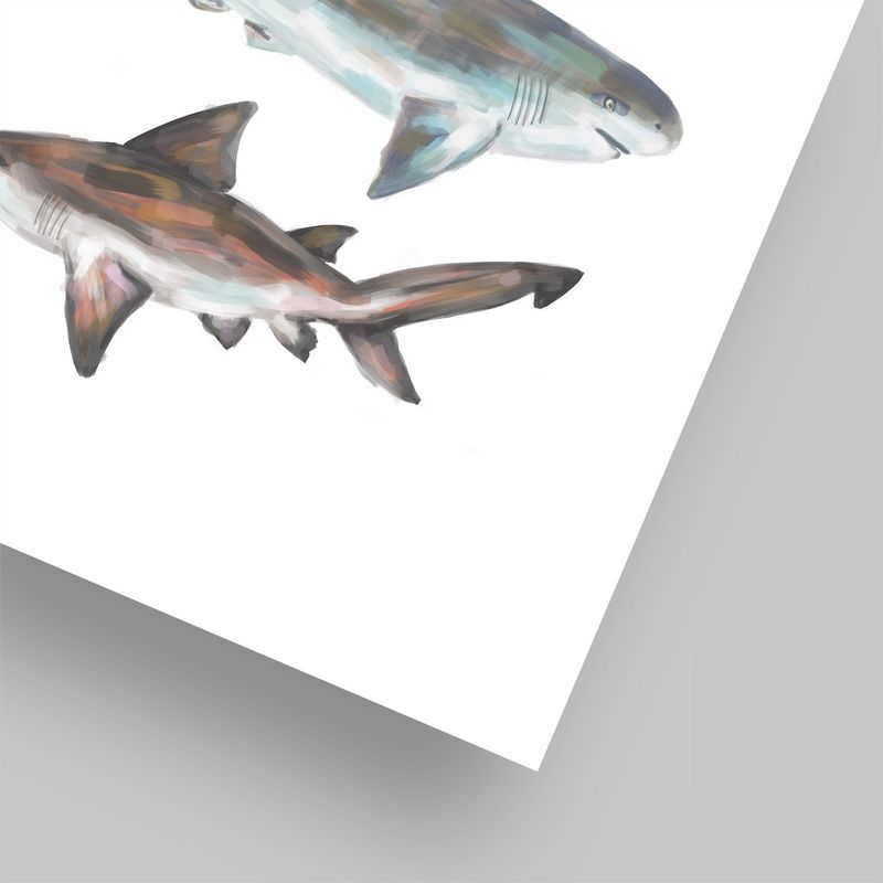 Americanflat Animal Minimalist Painted Shark Trio 2 By Jetty Home Poster Art Print, 5 of 7