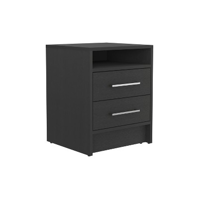 NicBex Nightstand with Drawer,Modern Side Table with Storage Space,Bedside Table for Bedroom,Living Room,Black/White