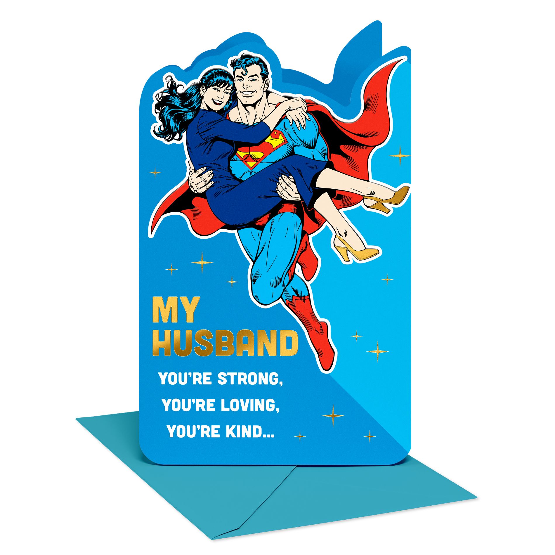 Superman Father's Day Card for Husband, Heroes Really Do Exist, Includes Envelope