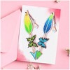 6pcs 5D Feather Butterfly Diamond Art Bookmarks Acrylic Feathers Flower Diamond Art Bookmarks Pendant Diamond Art Bookmark Kits for Adults Kids - 2 of 4