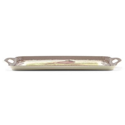 Woodland Elegance Pheasant Melamine Serving Tray with Handles