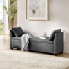 Amelia 59.8"W Modern Storage Bench With Sturdy Rubber Wood Legs | ARTFUL LIVING DESIGN - 3 of 4