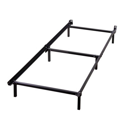 Twin 7" Compack Metal Bed Frame Black - Zinus: Steel Construction, 9-Leg Support, Toe-Friendly Design